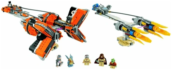 Конструктор LEGO Star Wars 7962 Anakin's and Sebulba's Podracers Гоночные Капсулы Энакина и Себульбы УЦЕНКА (детали новые, не в родных пакетах)